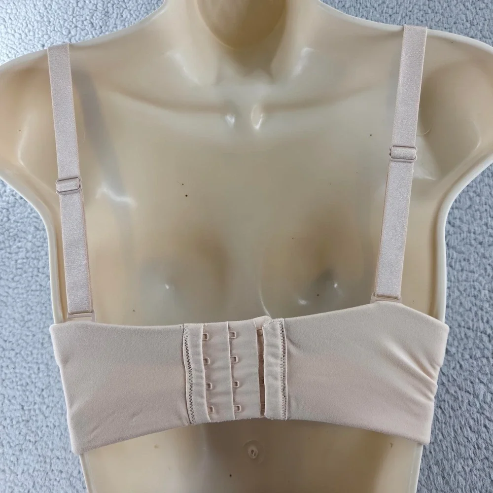 Lilyette‎ Bra Womens 42C Beige Strapless Convertible Underwire Multiway